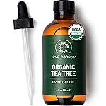 Eve Hansen Organic Tea Tree Oil (4oz) | Melaleuca Alternifolia | Pure Tea Tree Essential Oil for Skin, Scalp, Nails and Aromatherapy