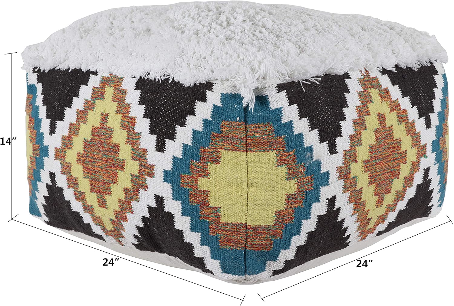 Décor Therapy Quinn Pouf, Multi
