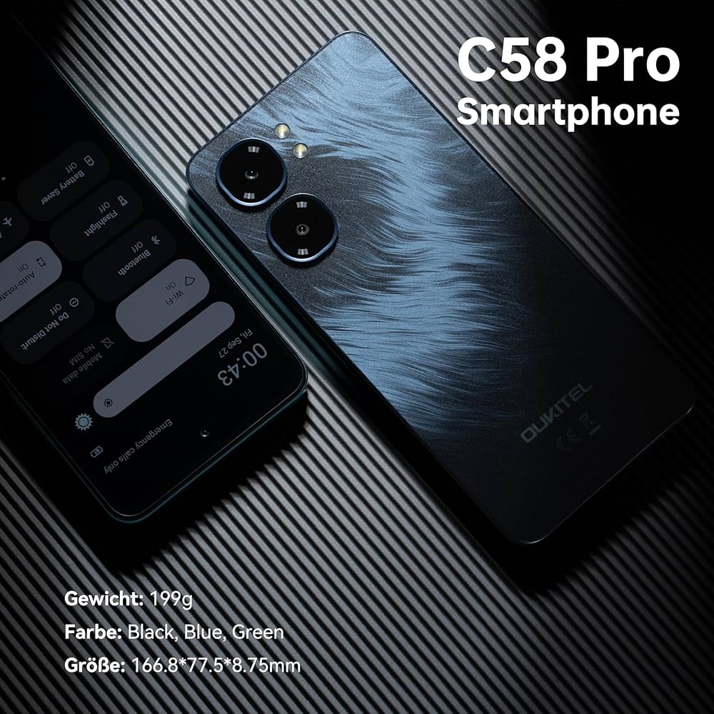 OUKITEL C58 Pro 6,7 Zoll 90Hz Smartphone mit 24GB+256GB Speicher