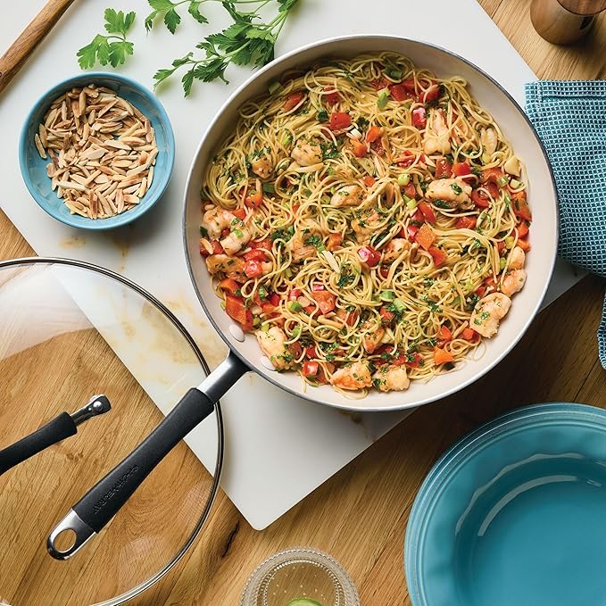 Rachael Ray Wok Antiadherente de Cerámica 11 pulgadas con Tapa miniatura 2