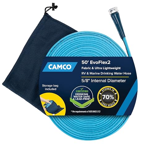 Camco EvoFlex2 50-ft RV Drinking Water Hose