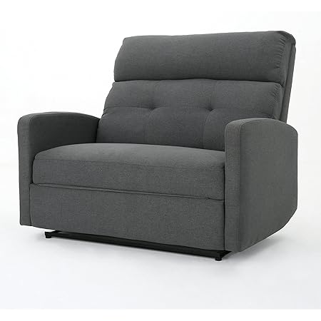Christopher Knight Home Halima Fabric 2-Seater Recliner, Charcoal