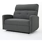Christopher Knight Home Halima Fabric 2-Seater Recliner, Charcoal