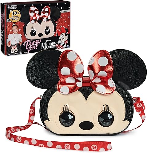 Purse Pets, Disney Minnie Mouse Officially Licensed Interactive Pet Toy & Kids Purse