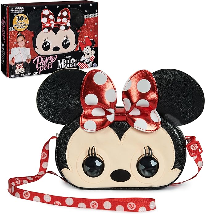 Amazon.com: Purse Pets, Disney Minnie Mouse Officially Licensed Interactive Pet Toy & Kids Purse, 30+ Sounds & Reactions, Girls Crossbody Bag, Trendy Tween Gifts : Everything Else