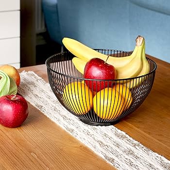 Bremermann Fruitetagère, fruitschaal, draadmand rond, diameter ca. 18 en 30 cm, mat zwart Bremermann Fruitetagère, fruitschaal, draadmand rond, diameter ca. 18 en 30 cm, mat zwart