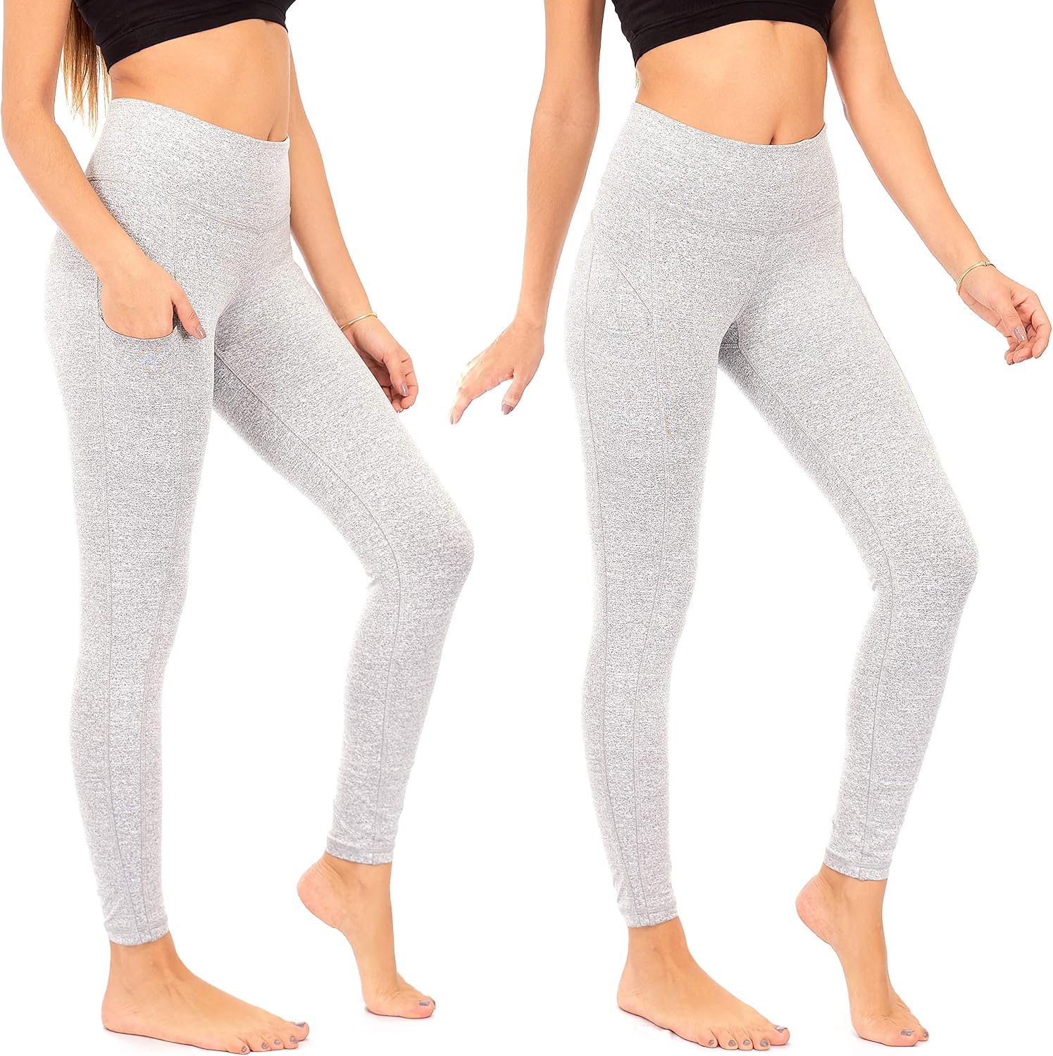 DEAR SPARKLE High Waist Workout Leggings with 3 Pockets for Women. Yoga Athletic Legging for Women (S1)
