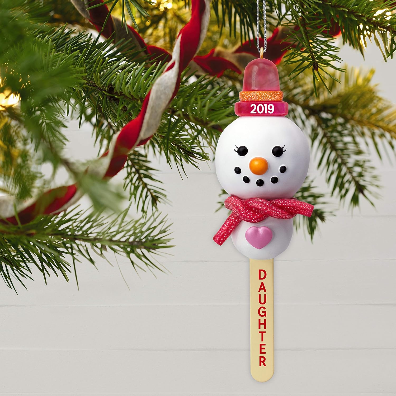 HALLMARK KEEPSAKE Christmas Ornament 2019 Year Dated Daughter Cake Pop Snowman