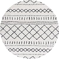 Vista 72 de SAFAVIEH Alfombra 9x12 - Colección Arizona Shag - Grande - Marfil y Beige, Diseño Marroquí Boho, No Desprende Pelo y Fácil de Limpiar, Ideal