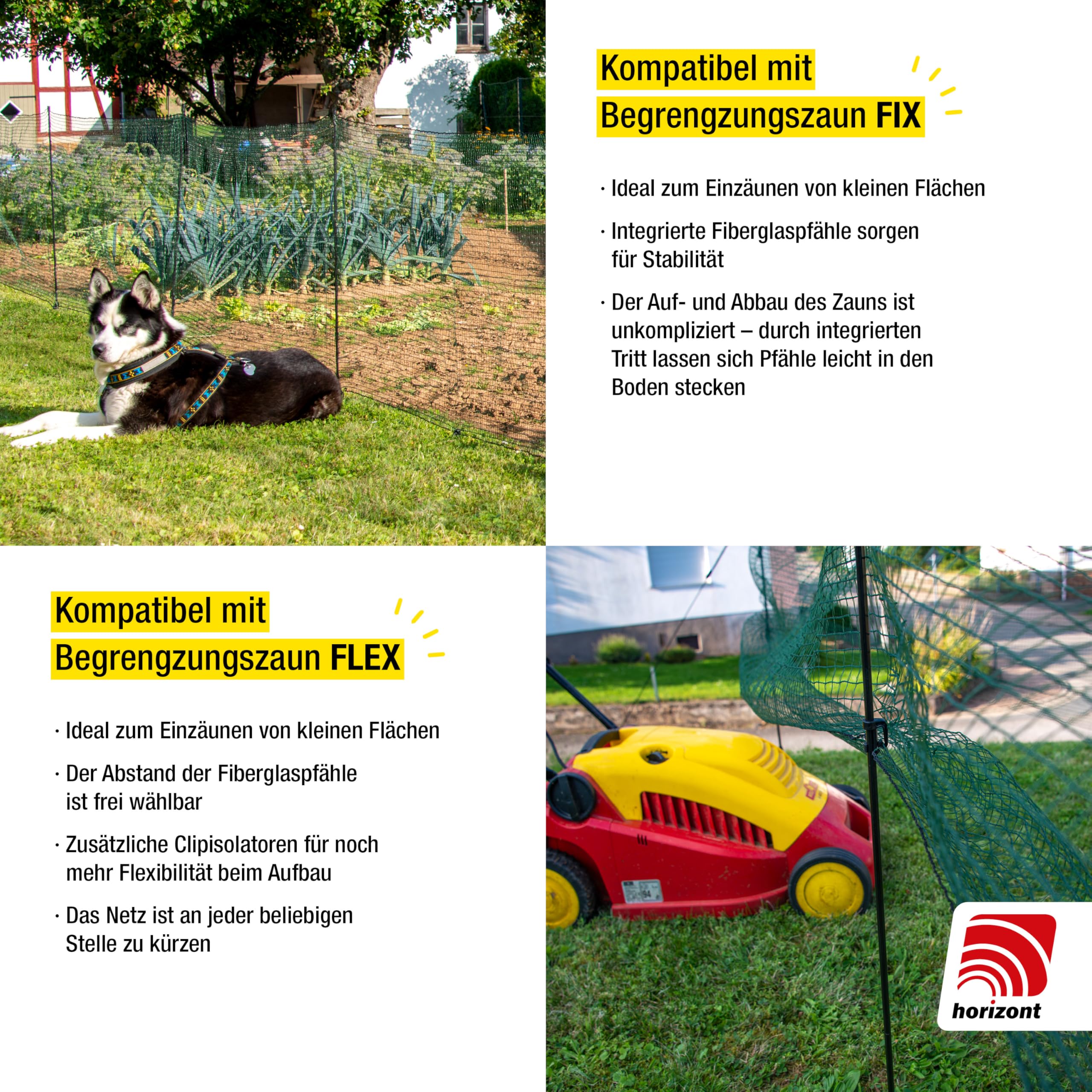 horizont Tor für Begrenzungszaun 90-105 cm, ohne Strom | Gartenzaun Tor, Tür für Netze, Ideal für Camping, Ideal für Garten