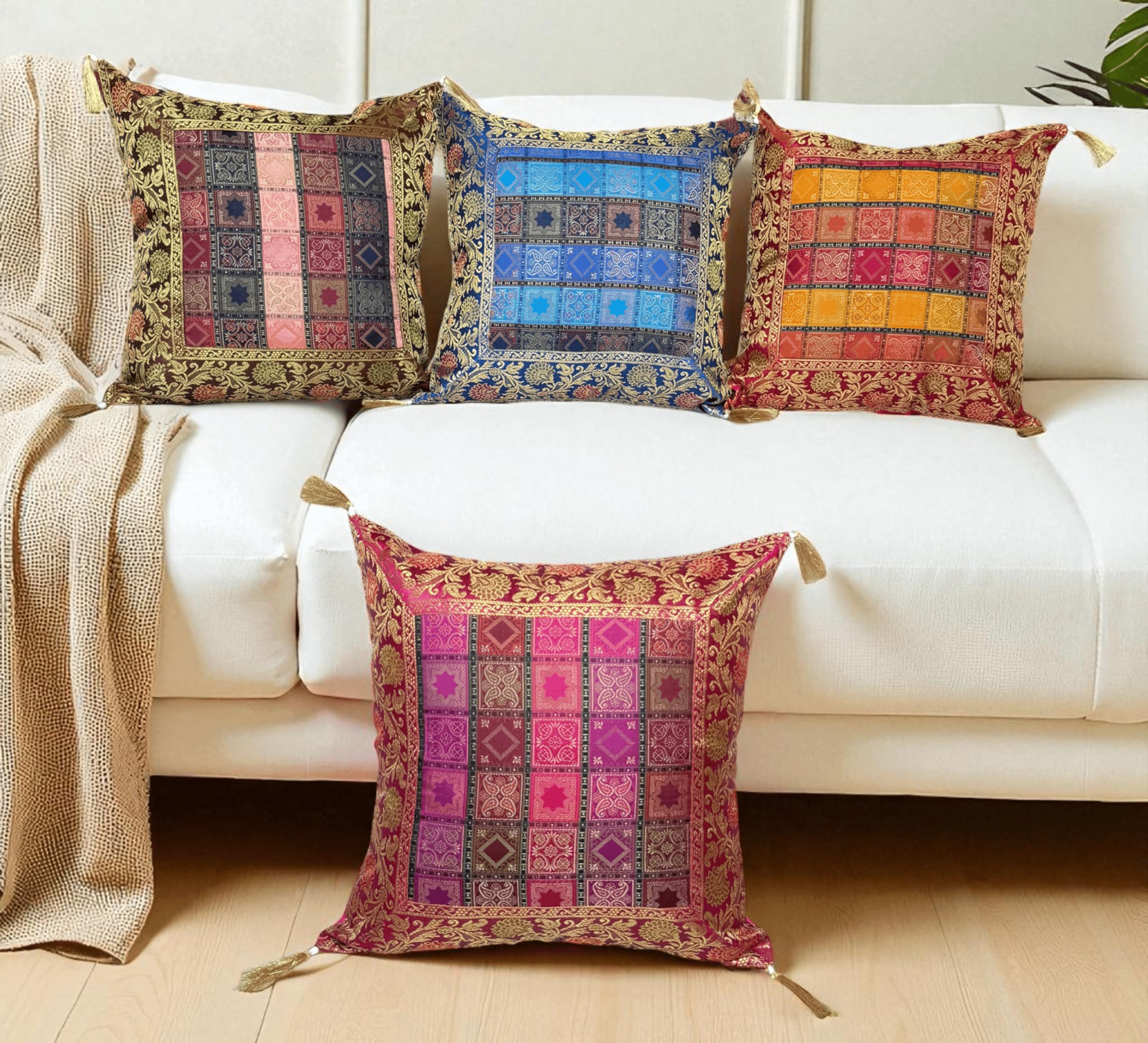 hobo / ARMY CLOTH  PATCHWORK CUSHION /OV CUSHION S UPCYCLED US ARMY CLOTH | hobo