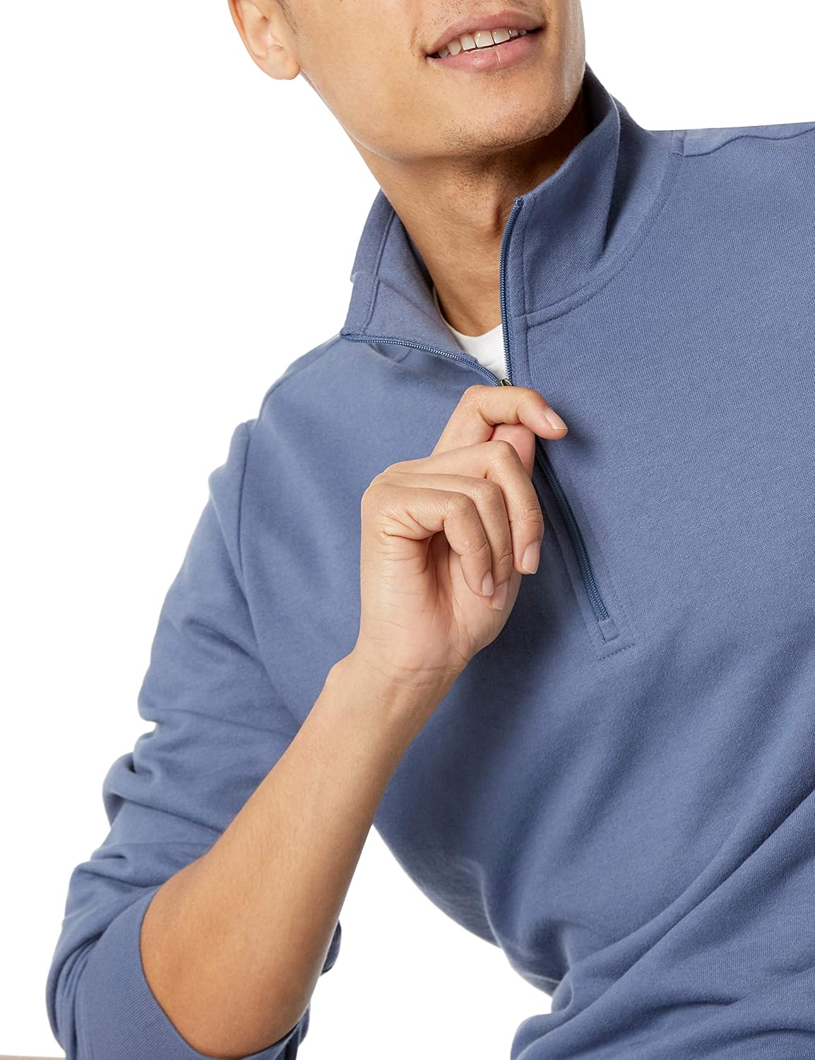 Amazon Essentials mens Lightweight French Terry Quarter-zip Mockneck Sweatshirt - Image 3