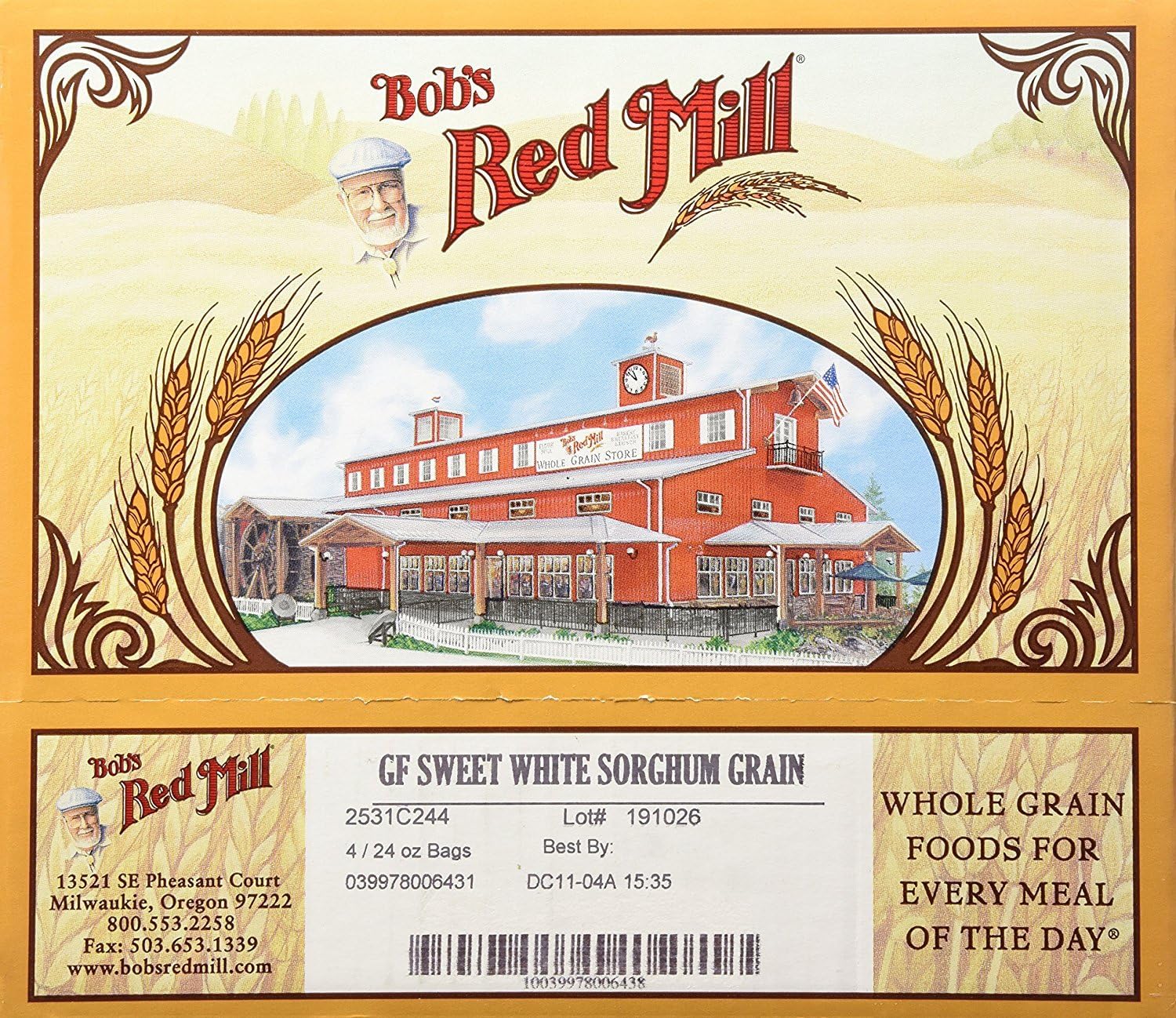 Bob's Red MillWhole Grain Sorghum, 24 Oz (Pack of 4)