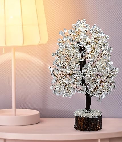 Miniatura 2 de Clear Quartz Crystal Tree - Healing Crystals and Healing Stones Home Decor Gifts - Chakra Tree of Life Stocking Stuffers, Bookshelf Decor, Feng Shui