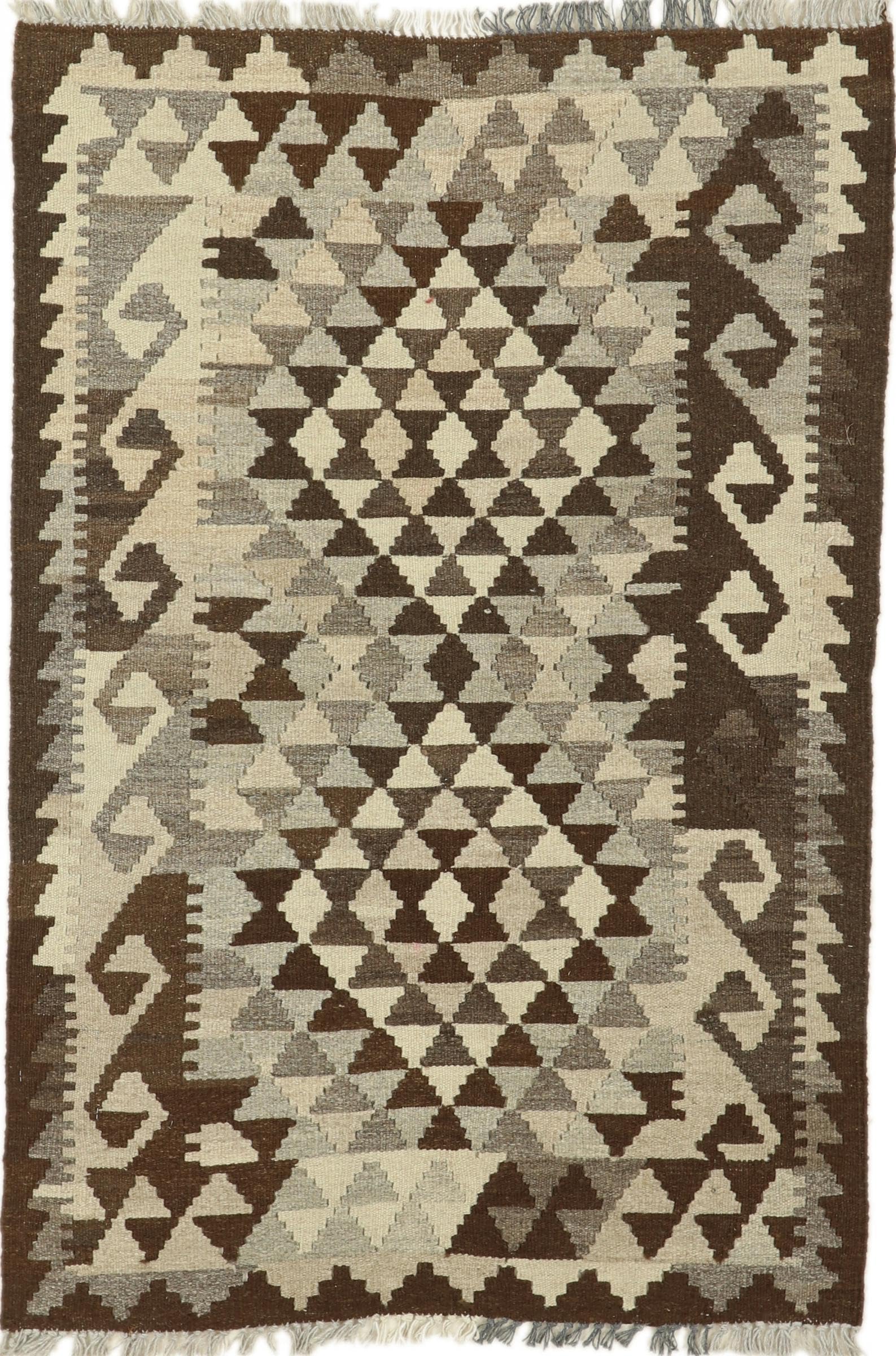 Tapis laine Kilim Afghan Heritage pour réchauffer une décoration d'entrée