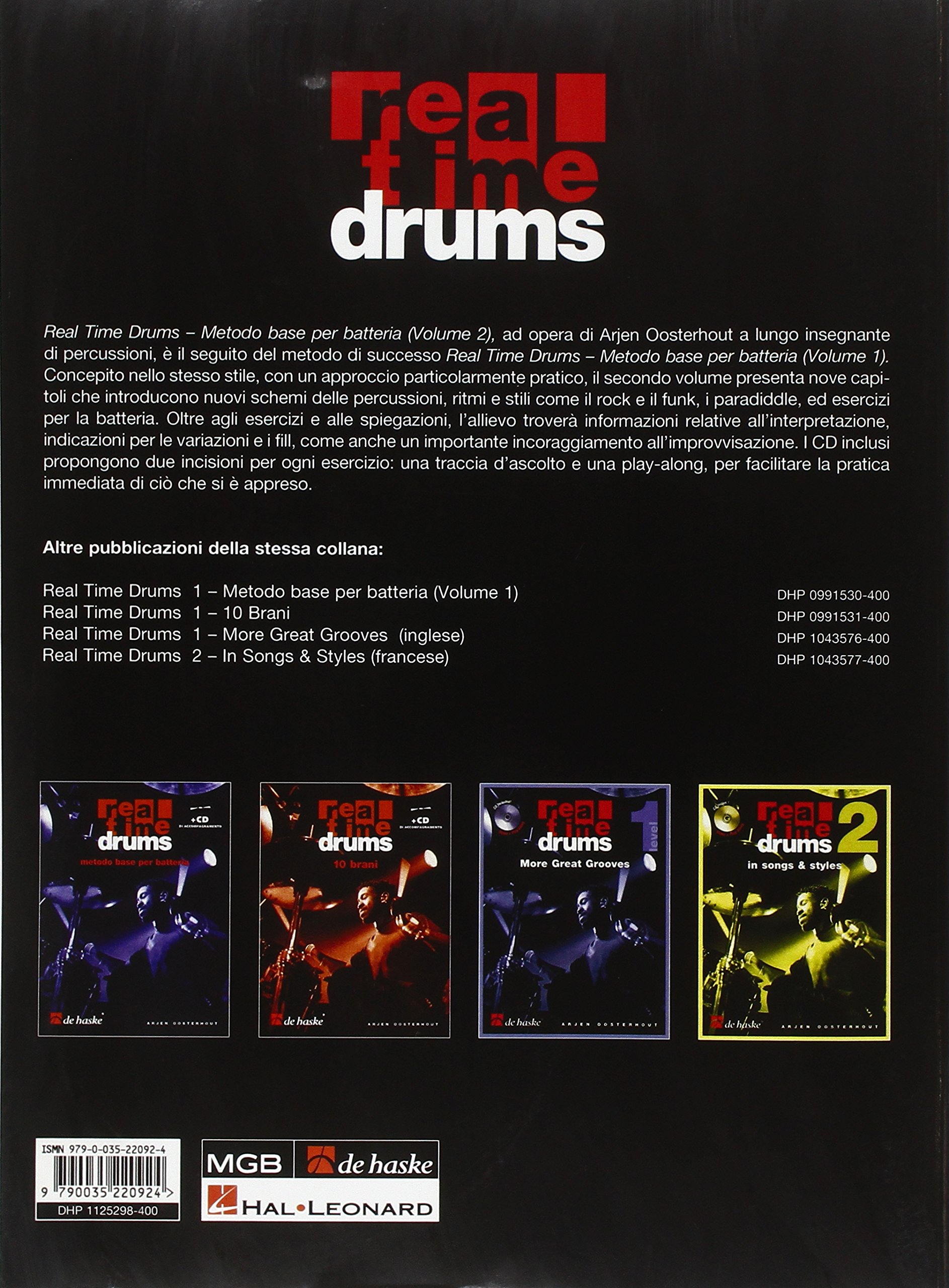 Real Time Drums 2 (It) Metodo base per batteria + 2 CD