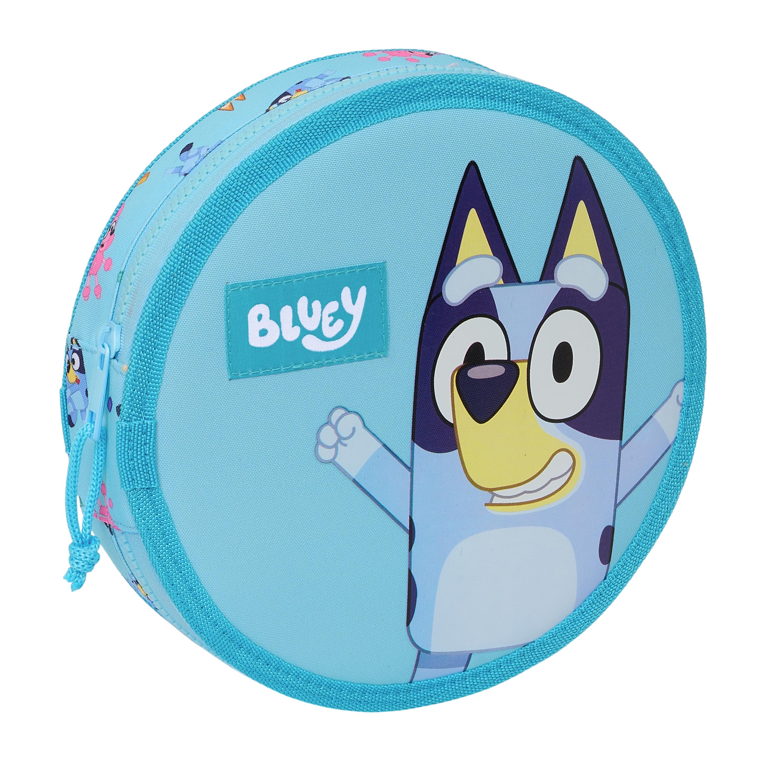 Safta Blue – Round Pencil Case, with 18 Pieces, Easy Cleaning, Children's Pencil Case, Child, Ideal for Children from 5 to 14 Years, Comfortable and Versatile, Quality and Resistance, 21 x 3.5 cm,