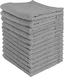 Utopia Towels - Lot de Serviettes de Toilette Premium (30 x 30 CM, Gris) 600 GSM 100% coton, Gants de toilette/Serviette de Visage, Très Absorbants et Doux au Toucher (Paquet de 12)