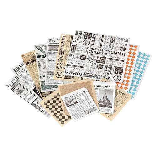 Miniatura 2 de G.E.T. P-GT-1212-BR - Papel de envoltura marrón de 12 x 12 pulgadas, resistente a la grasa, seguro para alimentos, envoltura de delicatessen, molino