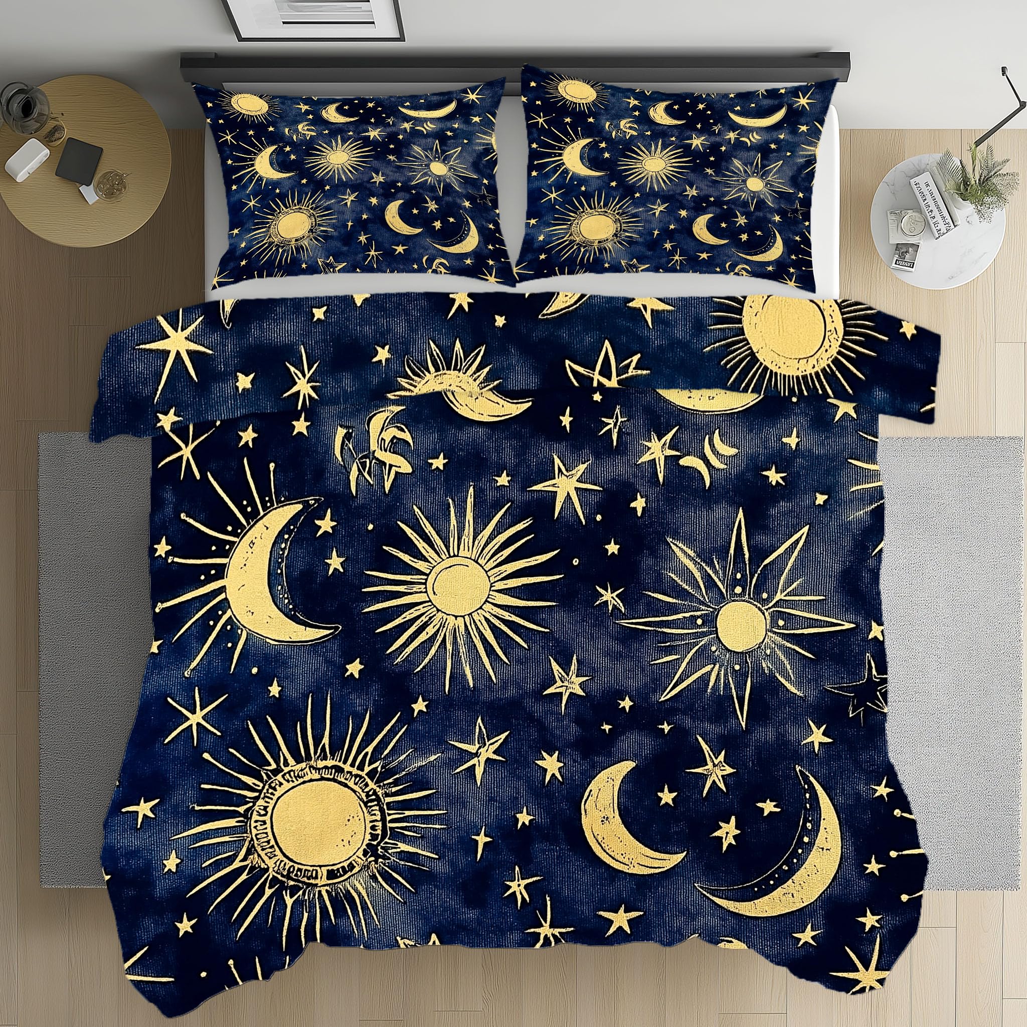 Housse de couette soleil et pentacle pour transformer l'ambiance de votre chambre adulte