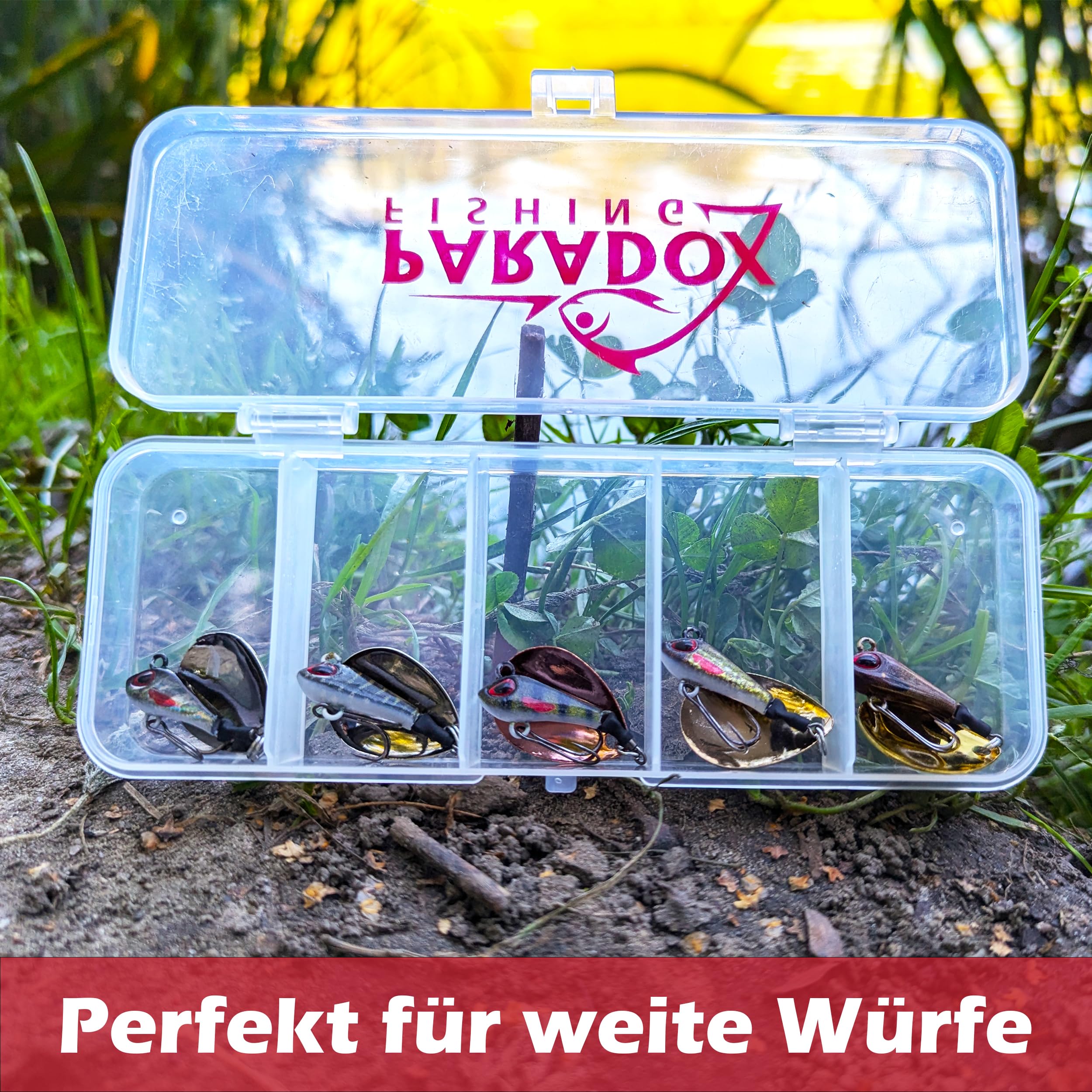 Paradox Fishing Jig Spinner zestaw 5 sztuk 6 g/10 g/15 g/20 g/25 g Delusory Spin Jig do łowienia okonia, przynęty na okonie, sandacze, szczupaki, spinningowe przynęty – optymalna przynęta na okonie