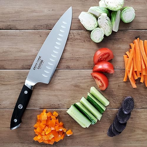 Miniatura 3 de Ergo Chef Pro Series 2.0 - Cuchillo de chef de 8 pulgadas, hoja de acero inoxidable forjado de alto carbono 7Cr17MoV con mango ergonómico de madera