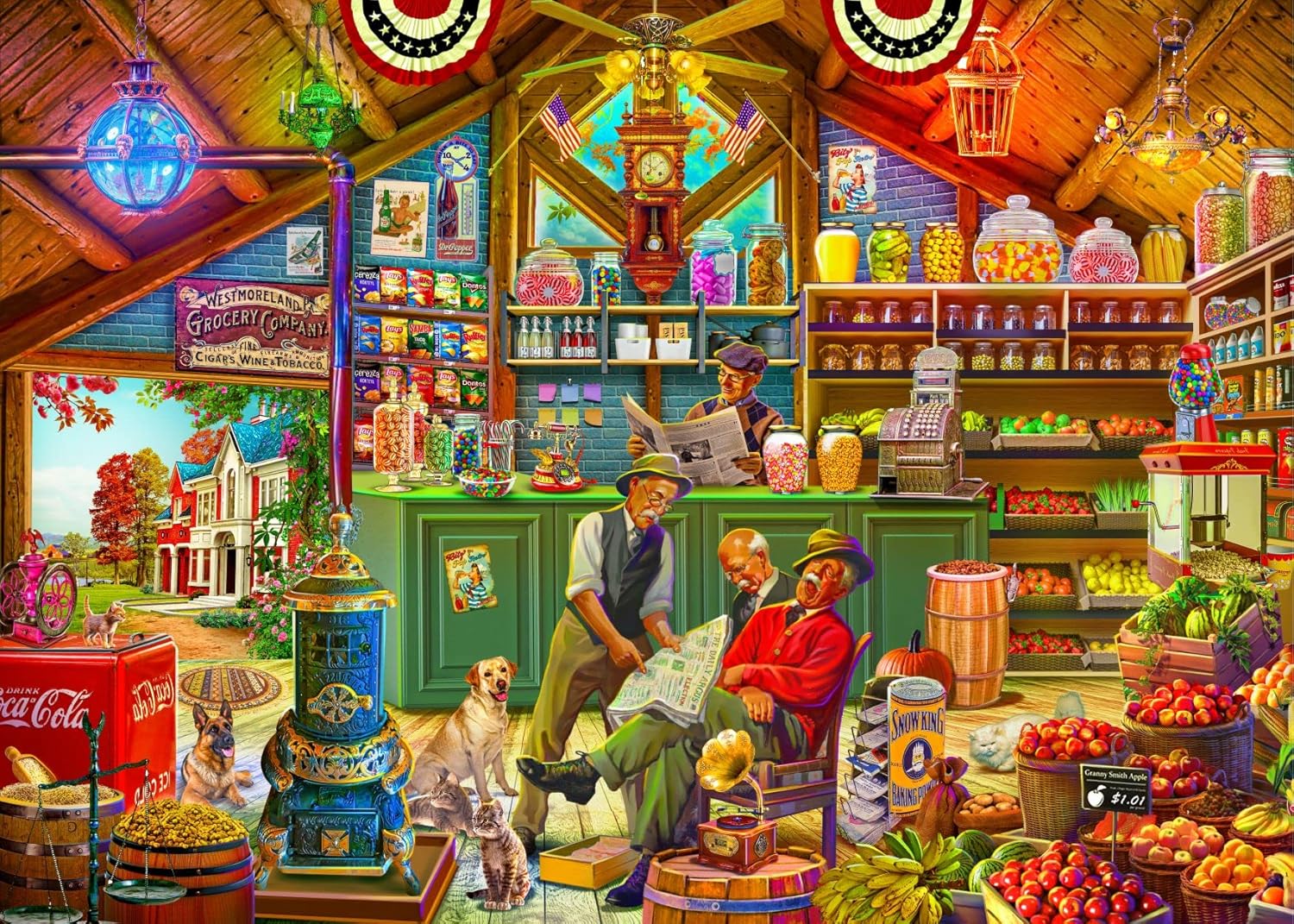 Brain Tree - Fruit and Candy 1000 Piece Puzzle for Adults - Unique Puzzles for Adults 1000 Pieces and up with Droplet Technology for Anti Glare & Soft Touch - 27.5”Lx19.5”W