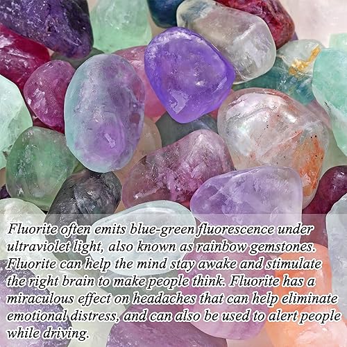 Miniatura 7 de Top Plaza Paquete - 2 artículos cristales curativos de amatista a granel Piedras ásperas y piedras de cristal de fluorita a granel