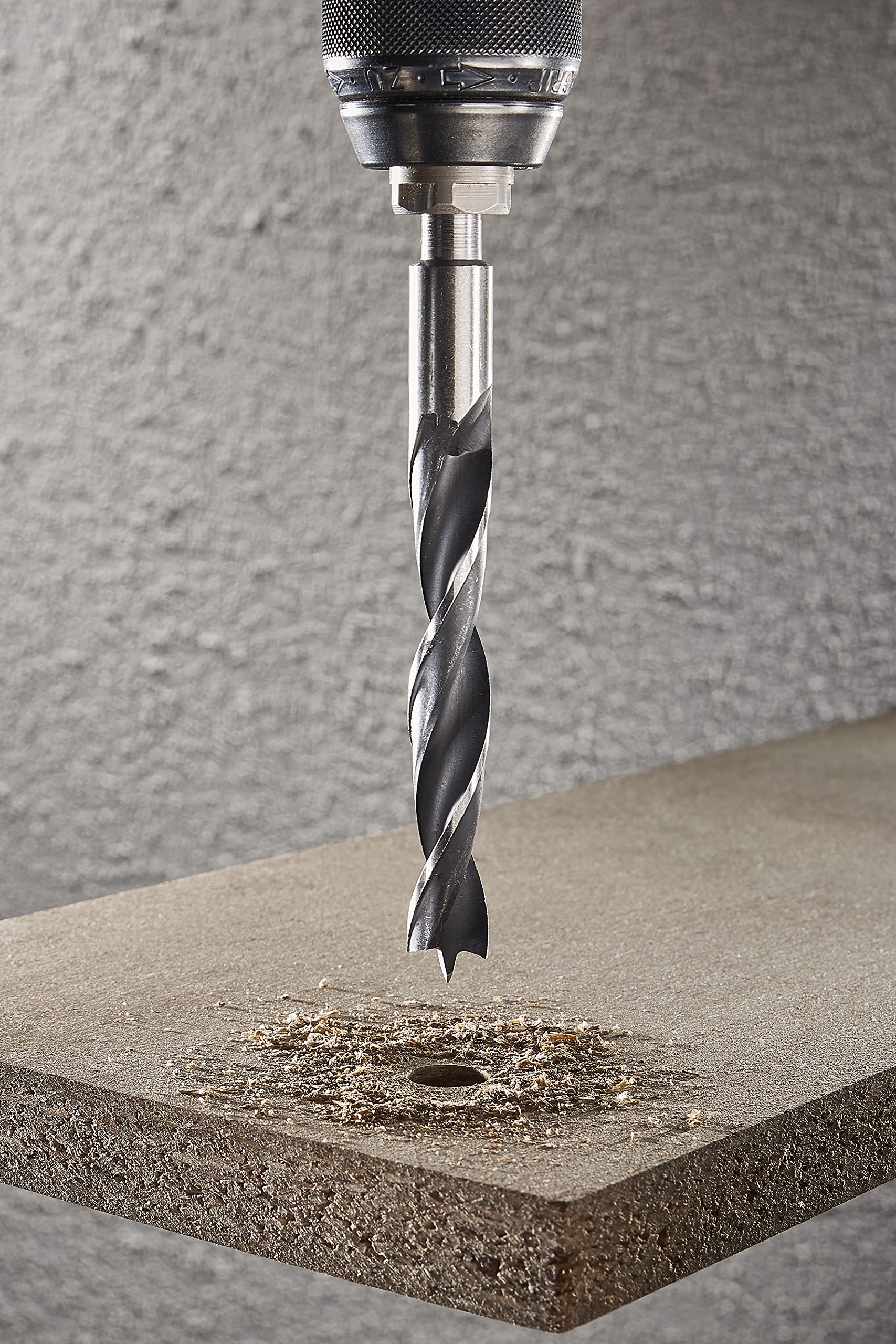 Wolfcraft 8458000 CV Wiertła spiralne do drewna, kompozytowe Ø 4.0-5.0-6.0-8.0-10.0 mm w opakowaniu 5 plastikowe etui, srebrny