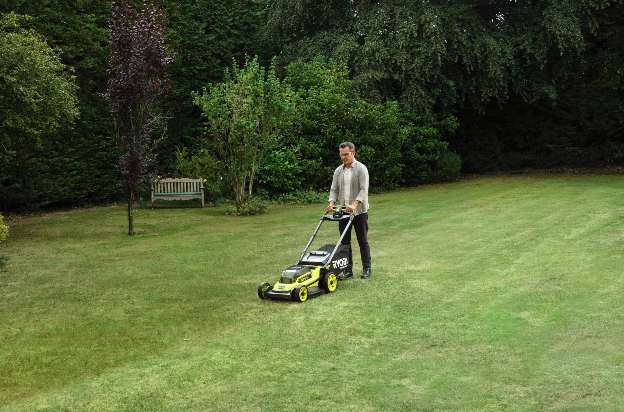 RYOBI Akku-Rasenmäher RY18LMXSP51A-0 ohne Akku & Ladegerät