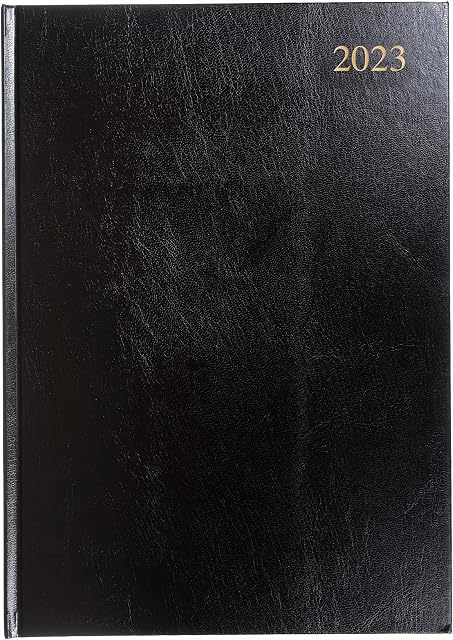 Collins Essential A4 Day to Page 2023 Diary - Black