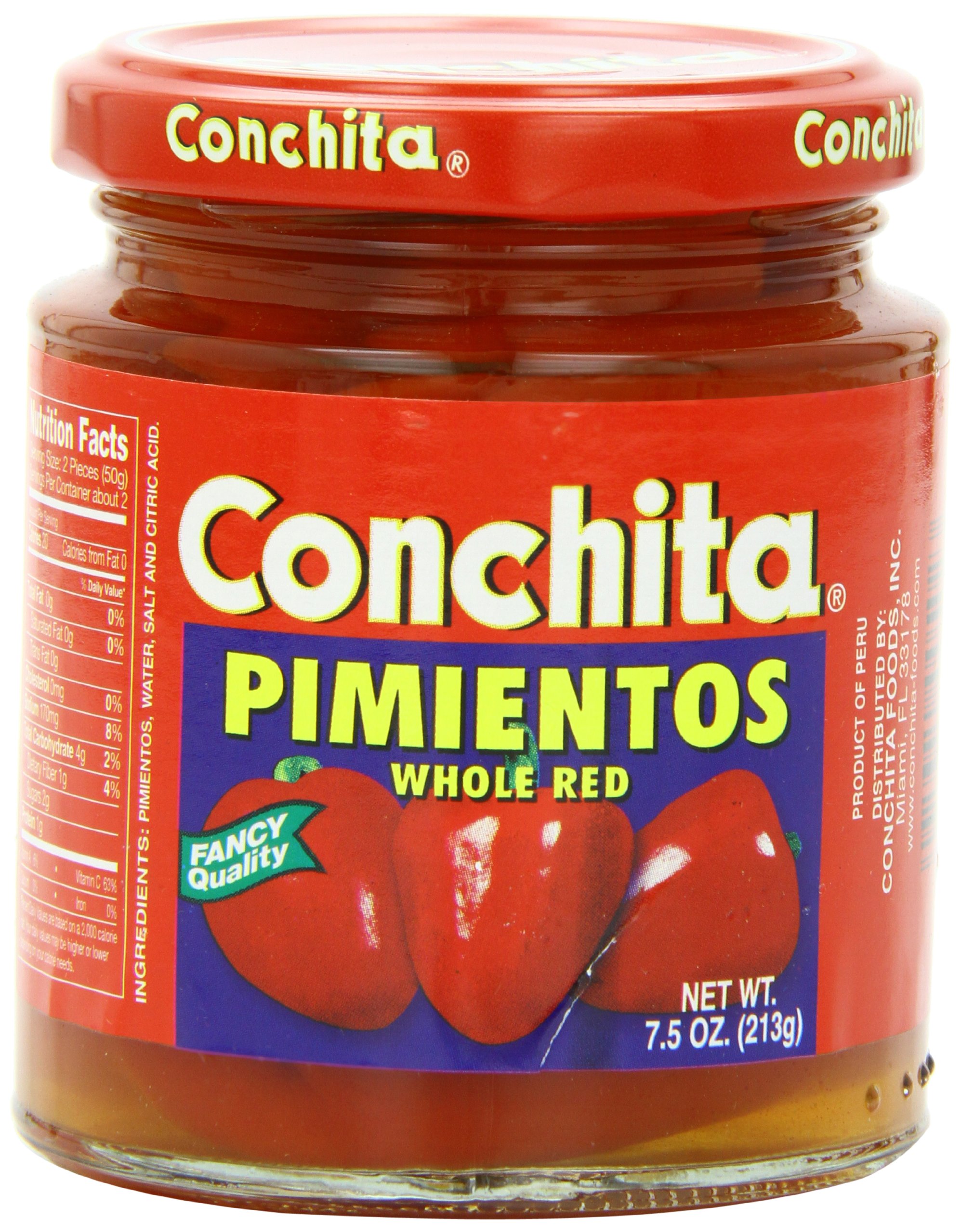 Conchita Foods Pimentos, Fancy Red, 7.50-Ounce (Pack of 12)