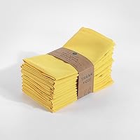 Vista 48 de Fingercraft Juego de 12 servilletas de tela de mezcla de lino y algodón, lavables, calidad premium, fiestas, bodas, servilletas de cena en inglete