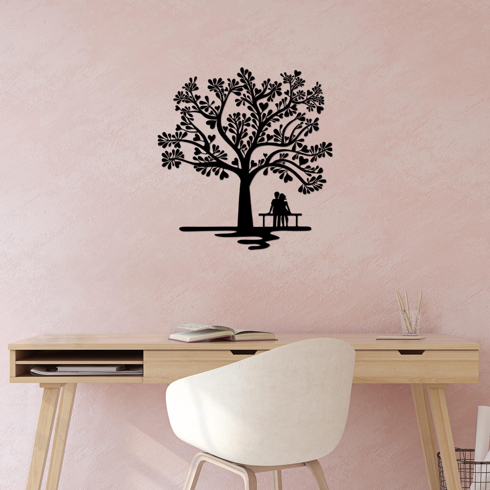 Stylish Black Decorative Metal Wall Accessory, 66 x 69 cm, 100% Metal, 1.5 mm Thickness, Perfect for Modern Home Decor & Unique Wall Art