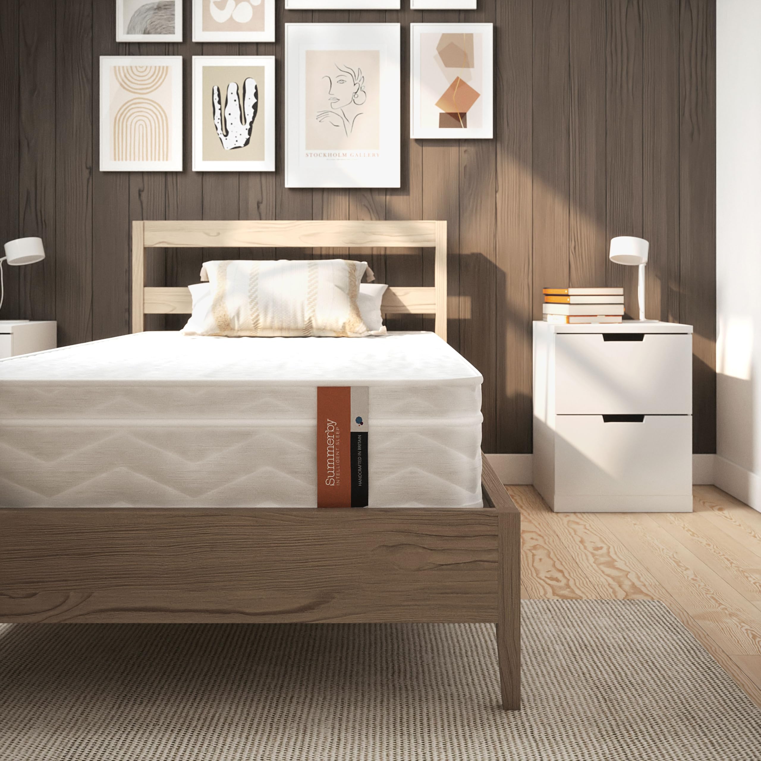Summerby Sleep Single Hybrid Mattress - Coil Spring & Envirofoam Box Top - White