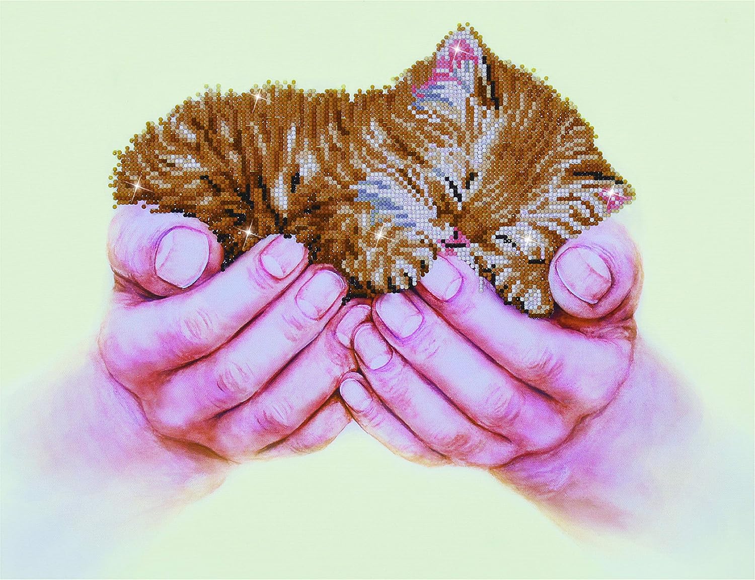 DIAMOND DOTZ Precious Kitten Cat Diamond Painting Kits for Adults - Diamond Art Kits a Relaxing Creative Craft Kit with Dotz Gems 15.7"x20.5"