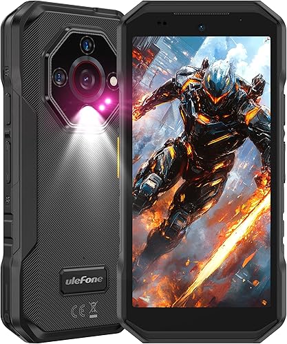 Ulefone Armor X32 - Teléfono resistente desbloqueado, 12 GB + 128 GB MTK Helio G91, visión nocturna de 48 MP20 MP, 5500 mAh, pantalla Corning