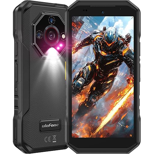 Ulefone Armor X32 Rugged Phone Unlocked, 12GB + 128GB MTK Helio G91, 48MP/20MP Night Vision, 5500mAh, 5.65" Corning Gorilla Screen, IP68/69K Waterproof, Dual 4G, Glare Flashlight, Widevine L1, Black