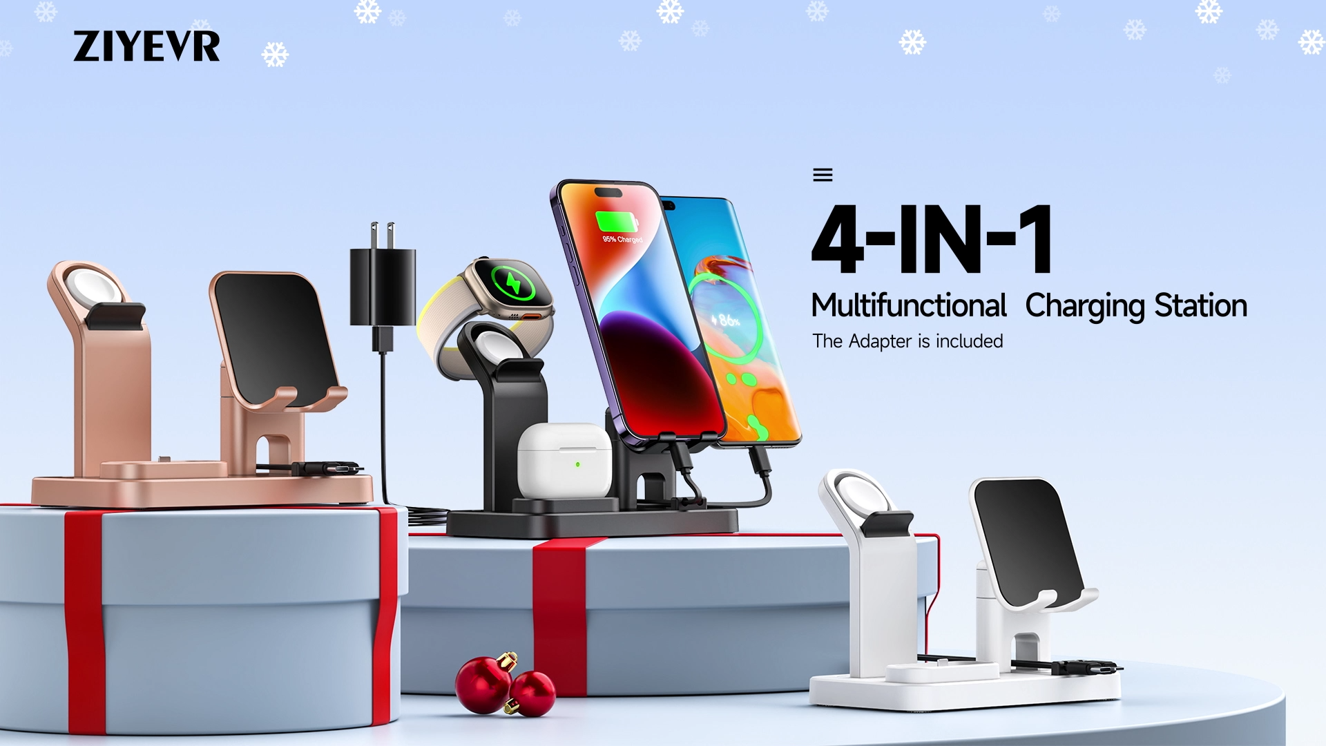 Amazon.com: ZIYEVR 4 in 1 Charging Station for Multiple Devices