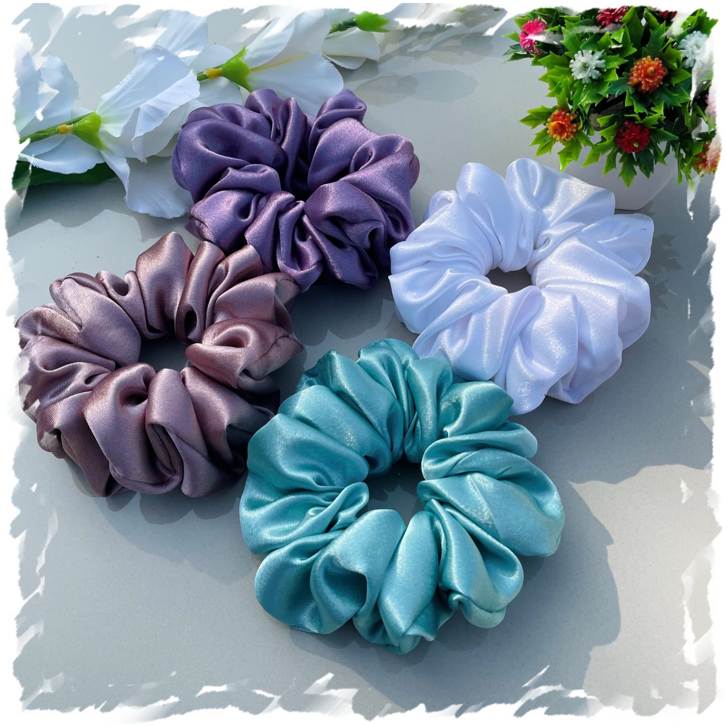 SILKY PANDA Luxury Silk Scrunchies for Women and Girls, Hair Ties, Hair Band, Ponytail Holder (Iris) (B0BVKFKSCR) Amazon Price History, Amazon Price Tracker