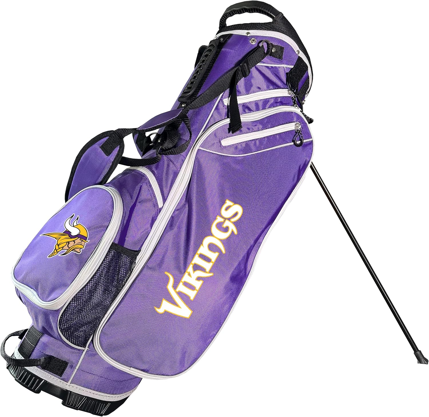 Team Golf NFL Birdie Stand Golf Bag, Lightweight, 14-Way Club Divider, Spring Action Stand, Insulated Cooler Pocket, Hook-and-Loop Fastener Glove and Umbrella Holder & Padded Handles