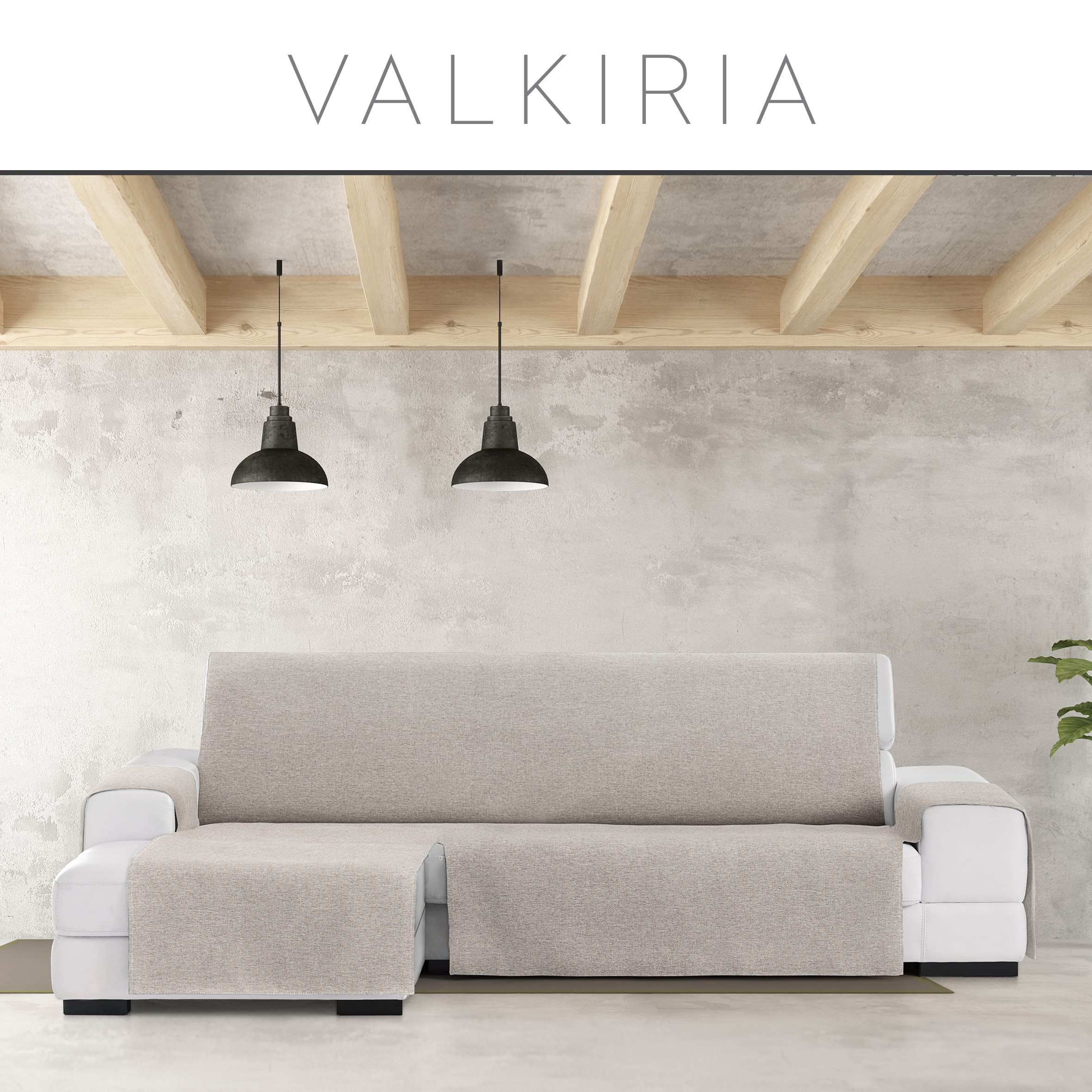 Eysa Valkiria Funda Chaise Longue, 290cm (Medida de sentada) Izquierda Vista Frontal Lino