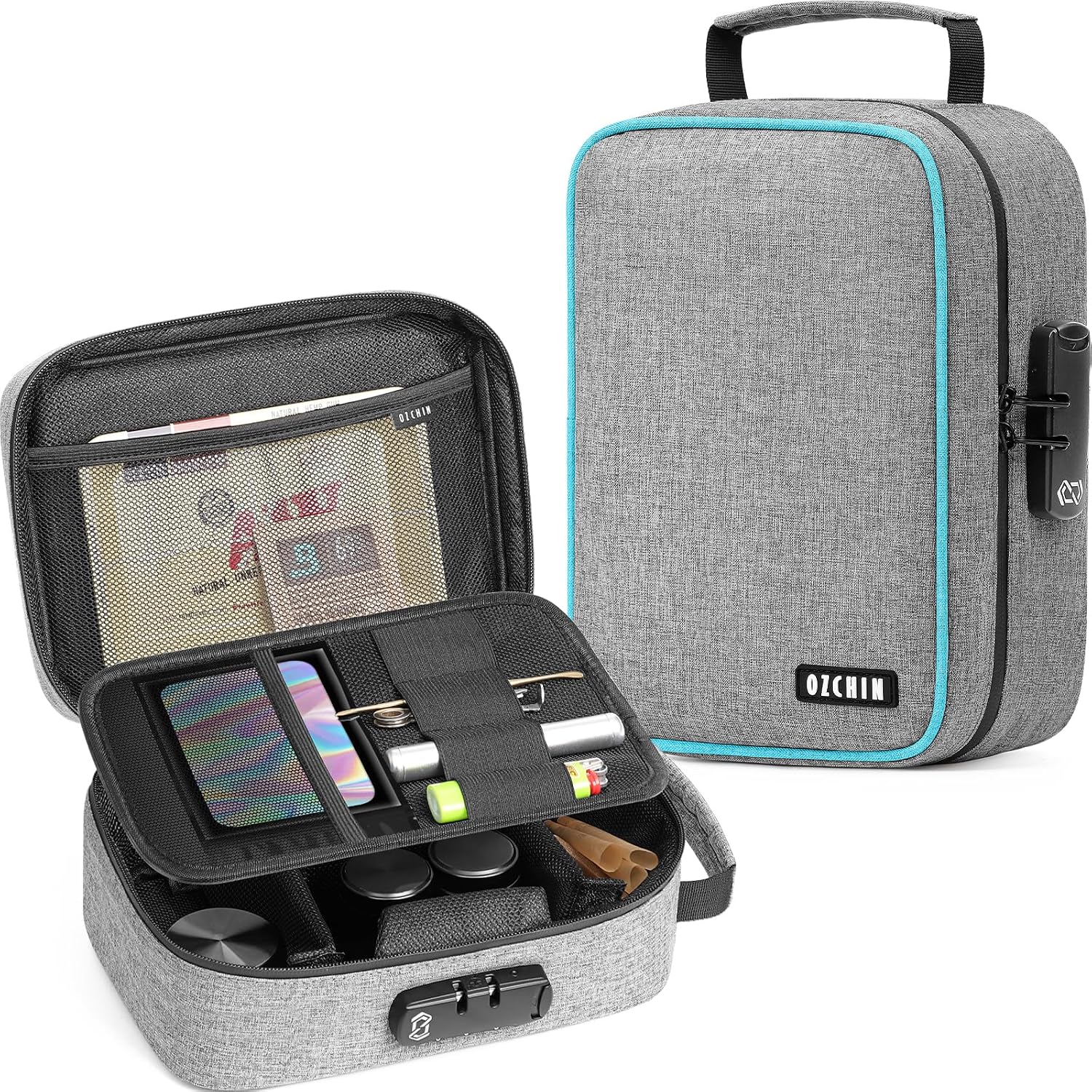 OZCHIN Storage Bag with Combination Lock, Activated Carbon Fiber, Air Purifying