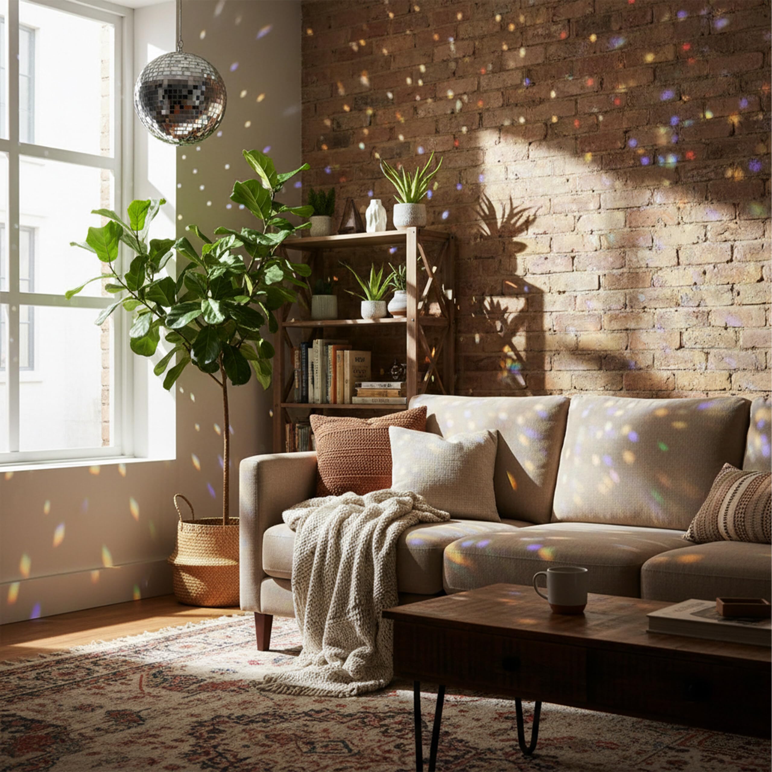 Relaxdays Palla Disco Rotante con Motore e LED Ø 20 cm, specchiante, Batteria, Ideale per Feste, Argento