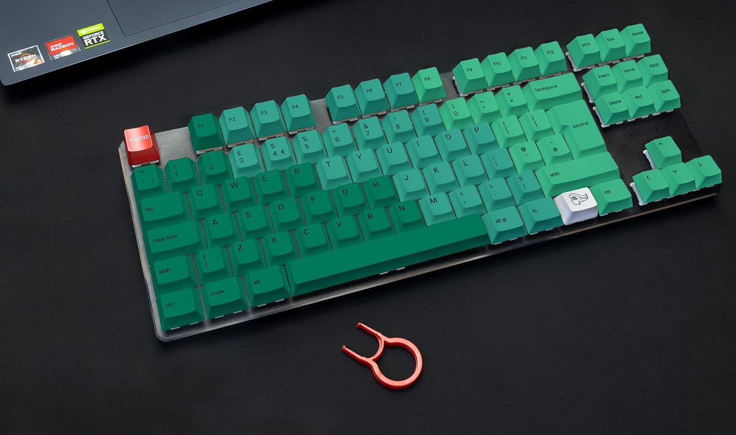 Glorious PBT Dye Sublimated Keycaps - International ISO Version (United Kingdom, Rain Forest)