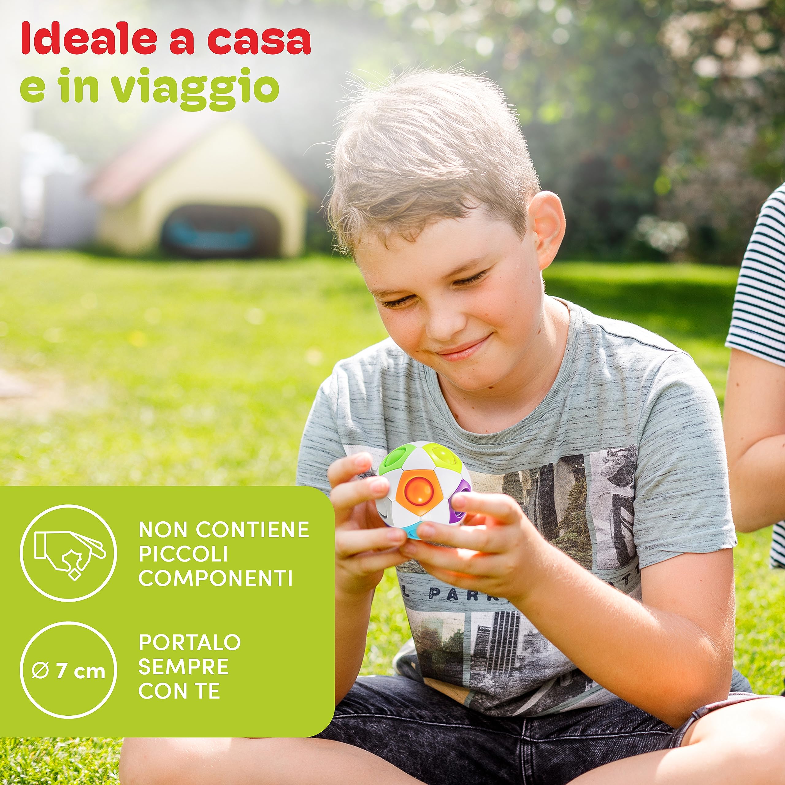 CUBIDI® Magic Rainbow Ball FOOTBAL I Giocattoli per lo sviluppo di Abilità I Palla Magica I Puzzle 3D per bambini e bambine a partire da 6 anni - Rompicapo e Palla Antistress per Bambini e Adulti