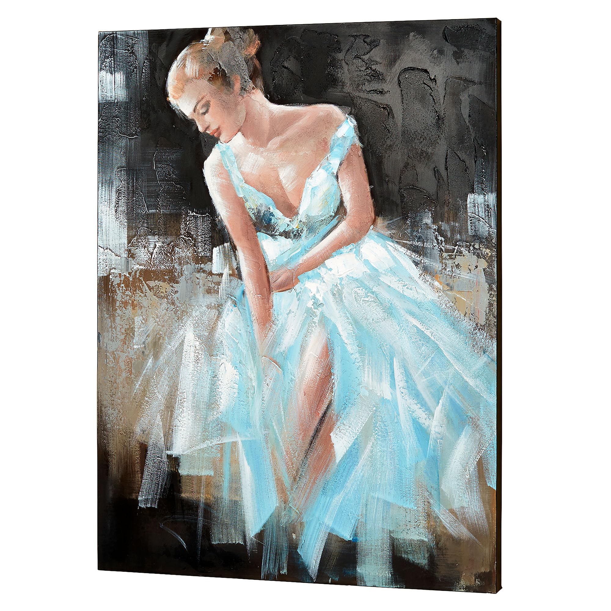 chinese dress ladies Amazon.com: Touch of Class Lady Isadora Canvas Wall Art Multi Cool | Painted  by Hand | Sky Blue with White Dress | 40 Inches High