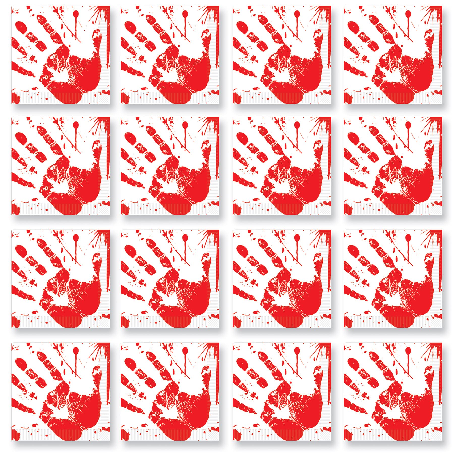 Beistle Bloody Handprints Luncheon Napkins