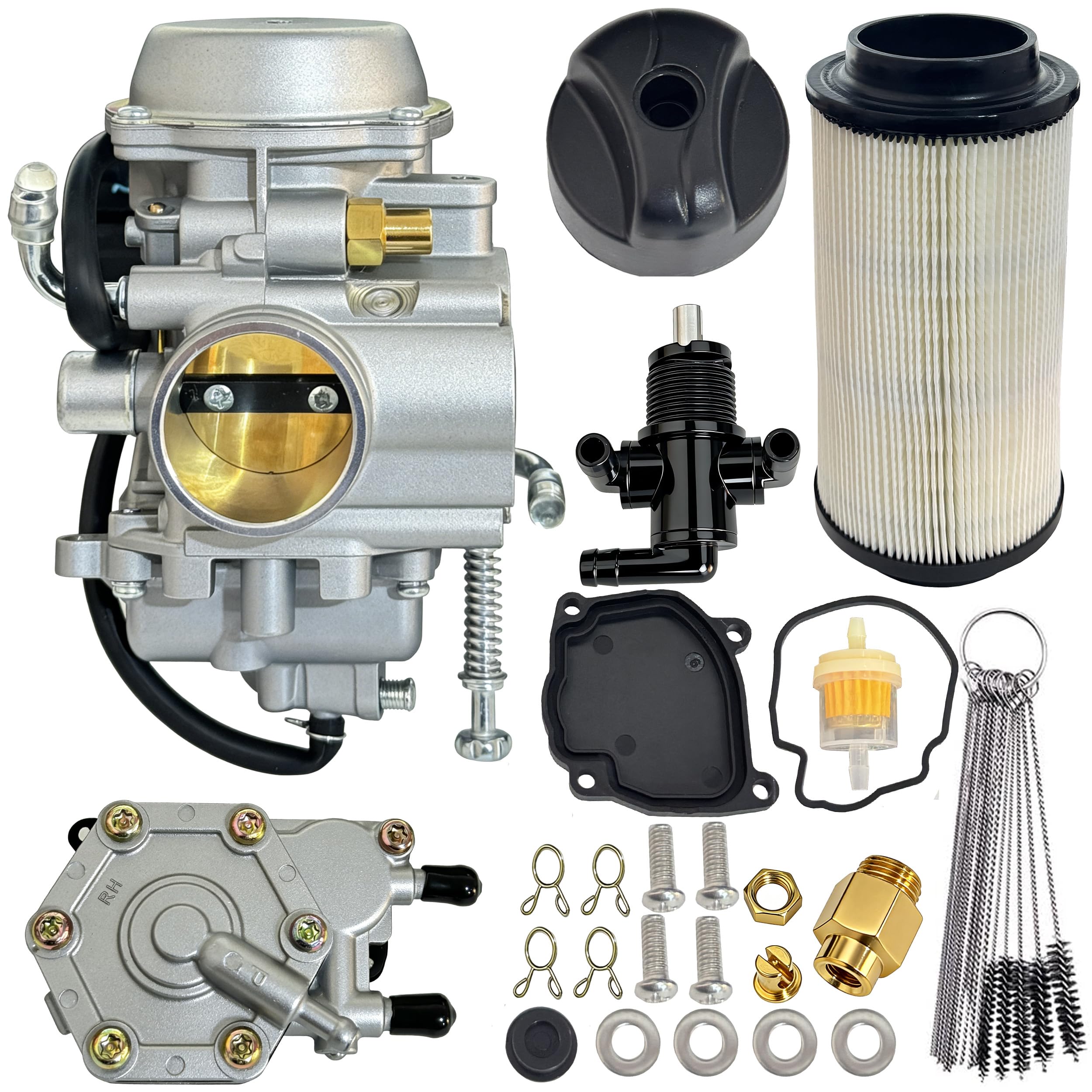 Carburetor with Fuel Pump&amp;Air Filter Kit Fit for Polaris Sportsman 300 400 500 600 700,Magnum 325 330 425 500,Ranger 400 425 500,Trail Blazer 330,Trail Boss 325 330 OE# 3131441 3131209 3131454