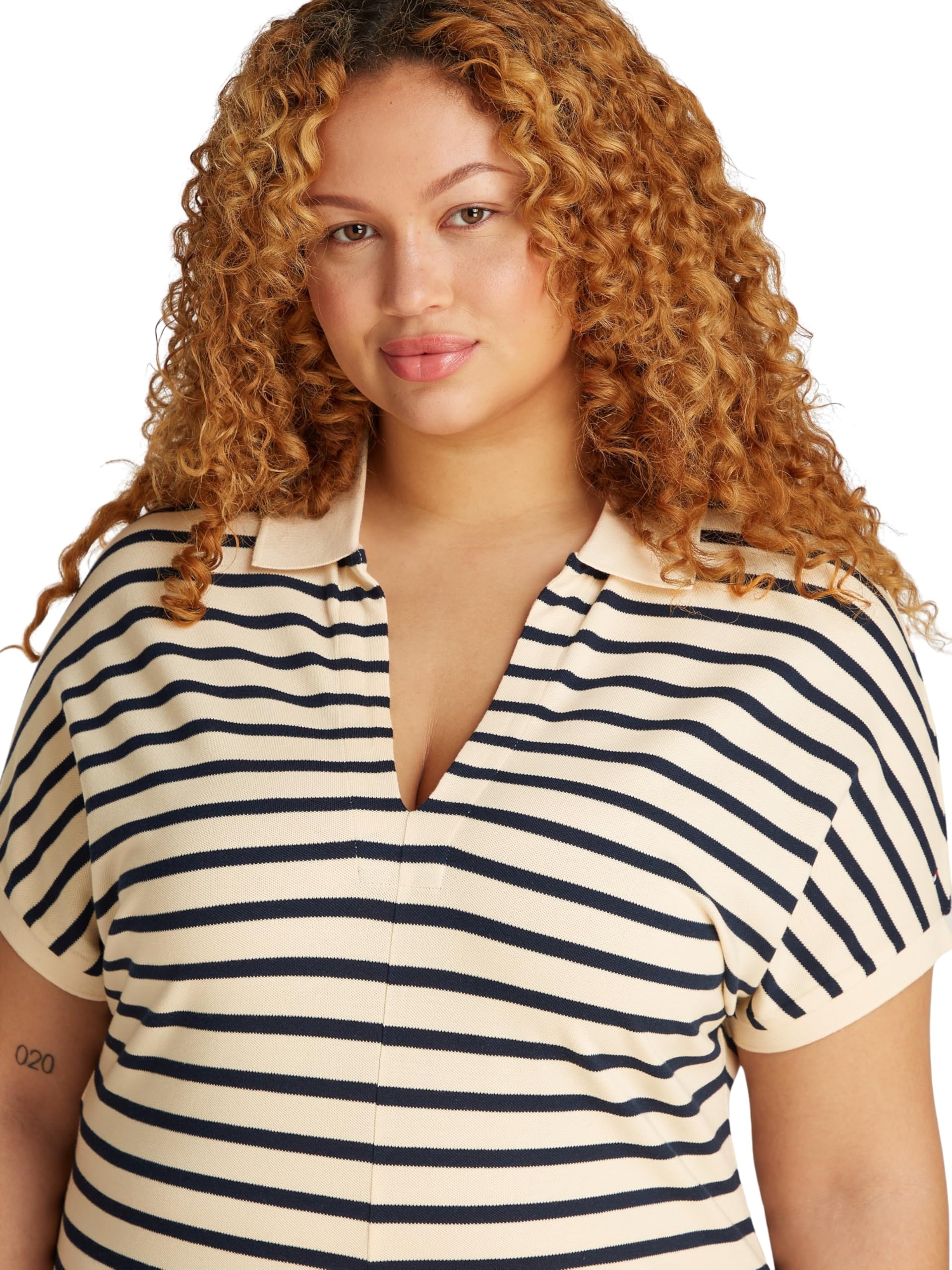 Tommy Hilfiger Vestido Tipo Polo Mujer Lyocell Midi